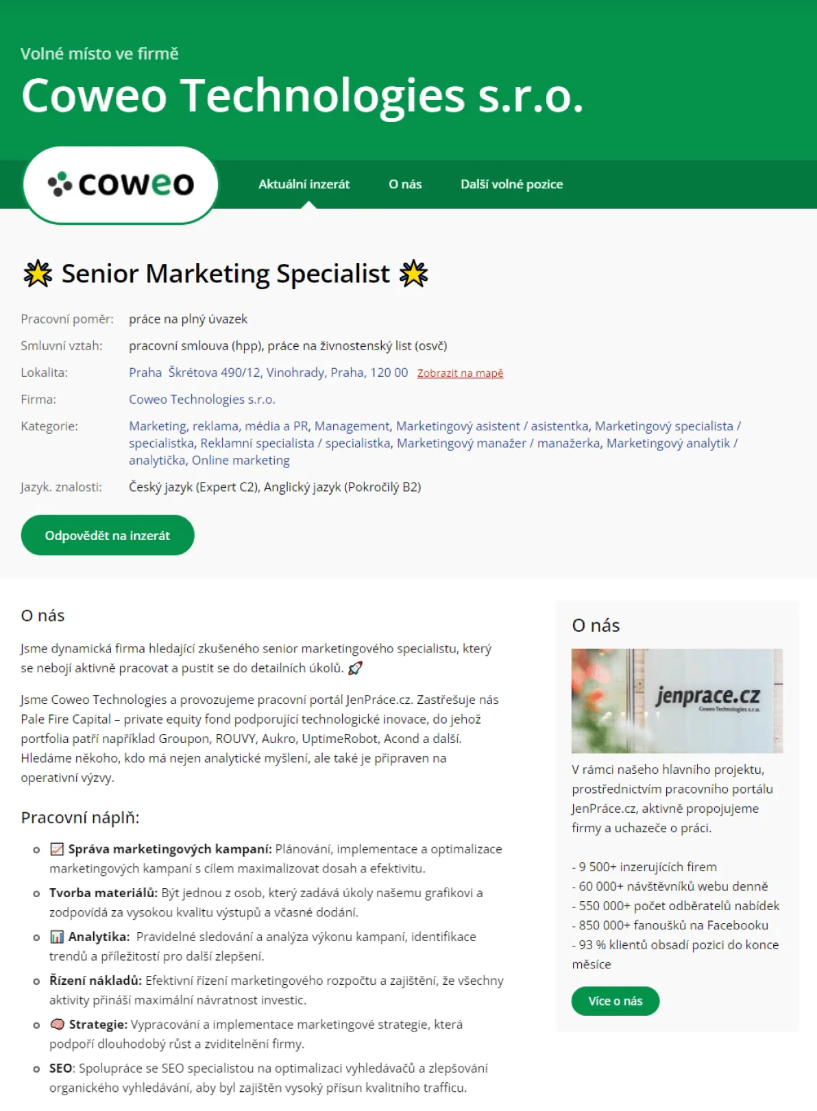 Firemní profil - ukázka 2